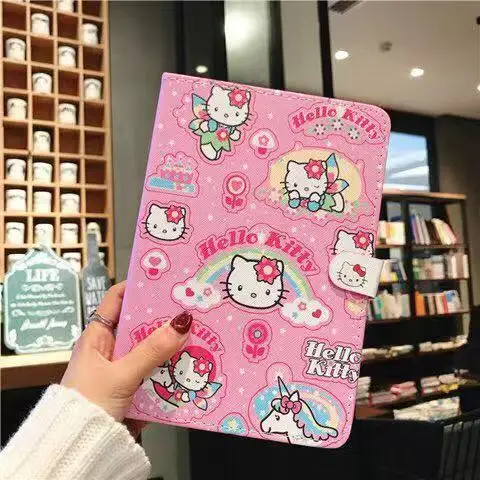 Hello Kitty Cartoon Smart Cover For iPad Mini 5 Mini 4 Leather Case Silicone Cover for iPad Air1 2 3 Case Funda for iPad Case