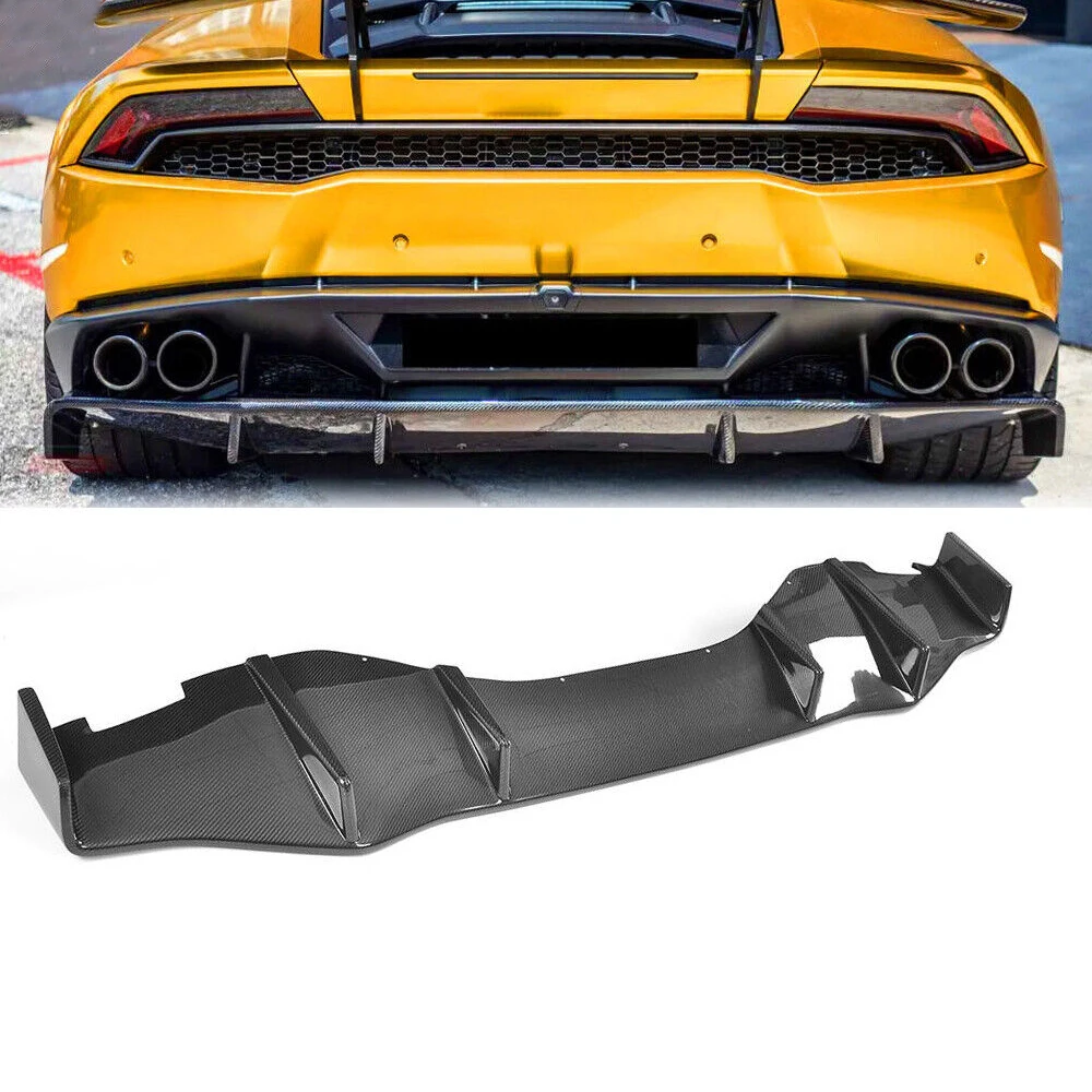 Real Carbon Fiber DC Style Rear Diffuser For 2015-2020 Lamborghini Huracan LP610