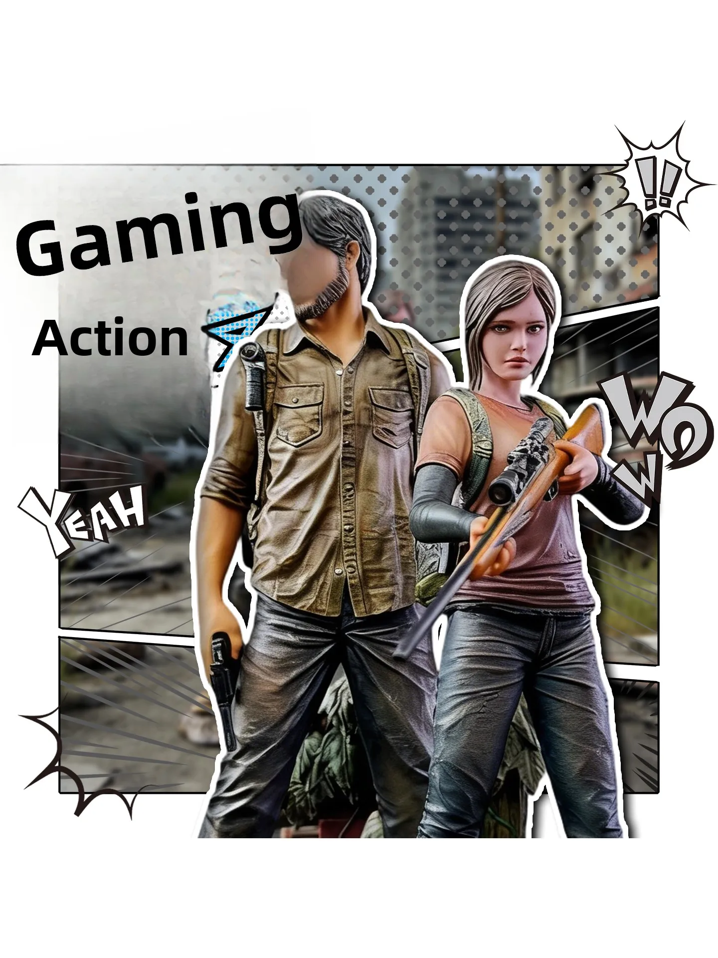 Figuras Coleccionables de Joel y Ellie de The Last of Us, Periféricos de Videojuegos, Modelo de Exhibición, Se Requiere Pago Completo, Figura Estática de PVC de 220 mm