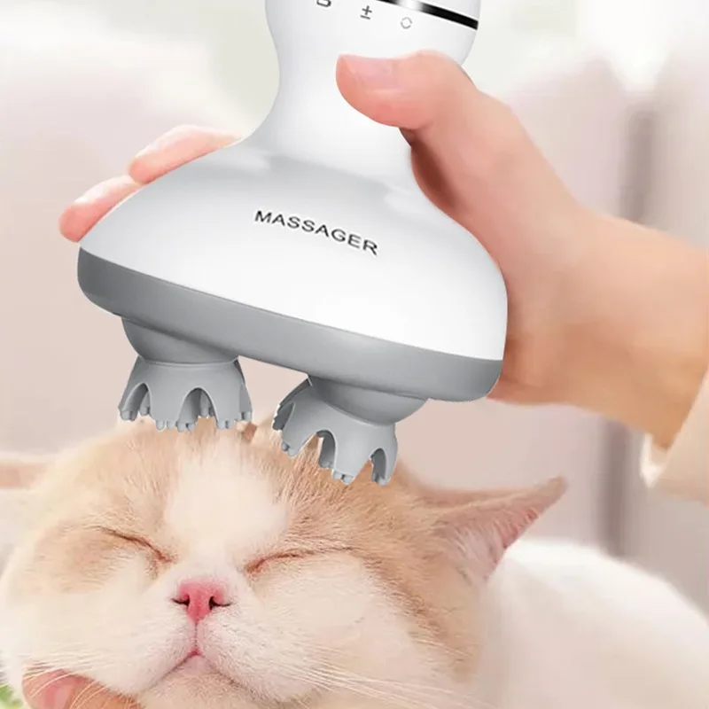 Wireless Waterproof Electric Hair Head Scalp Massager for Cat Dog Massager - view 3