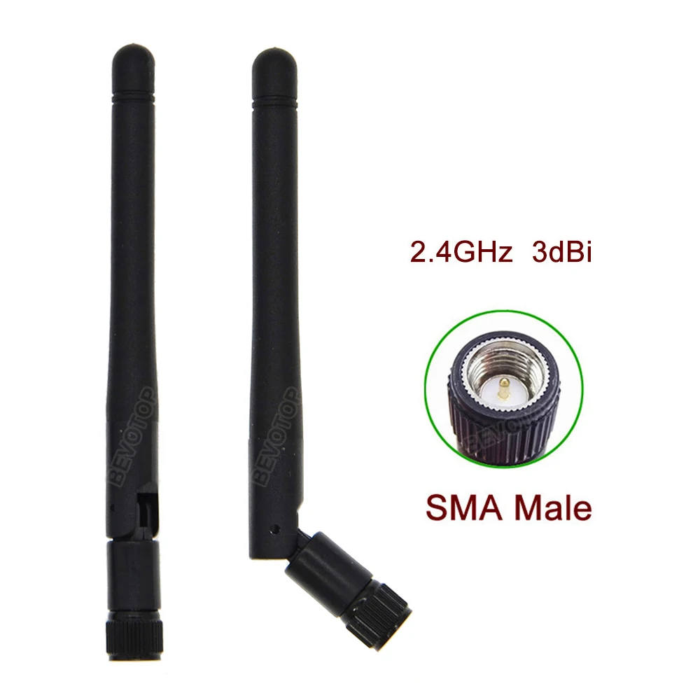 2 Sets/Lot 2.4GHz 3dBi WiFi Antenna Aerial SMA RP-SMA Male Connector Wifi Antenna For Wireless Router Antennas +15cm IPEX Cable