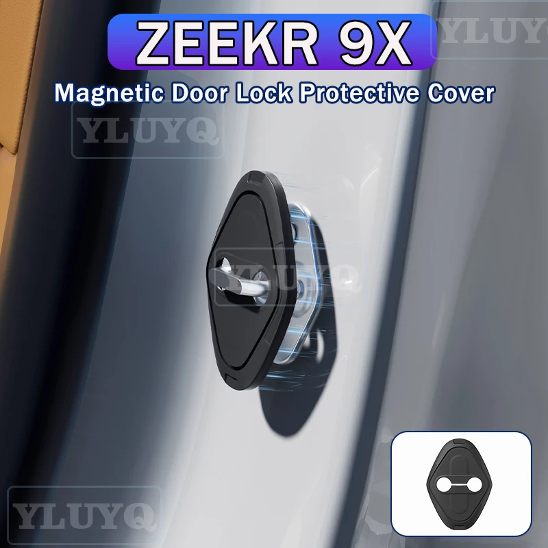 

For 2026 ZEEKR 9X Door Lock Protective Cover Magnetic Car Door Stopper Silicone Door Lock Shock-Absorbing Interior Part