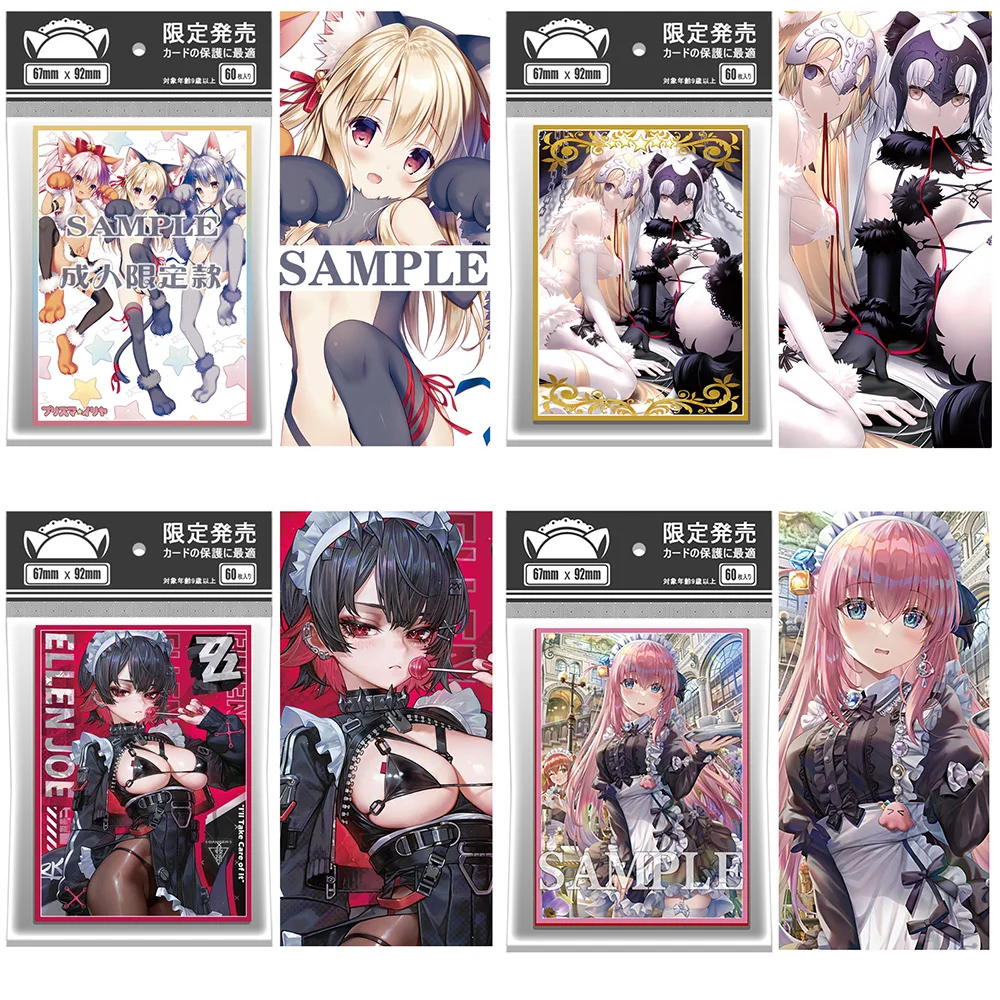 

60PCS/PACK Zenlesszonezero Holographic Card Sleeves Retro Anime Fate Fgo Yor Forger Trading Card Protector Cover OPCG 67x92mm