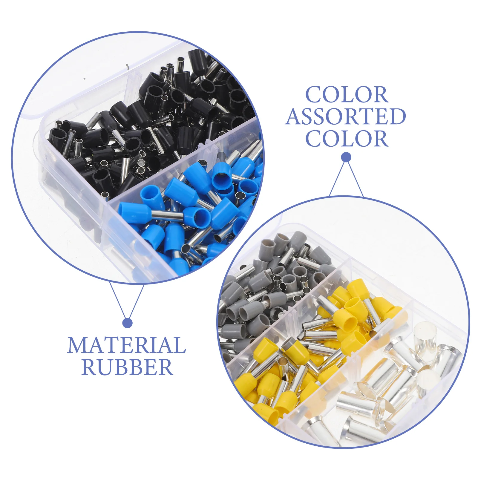 

390pcs Wire Ferrules Kit 2/4/6/8/10/12/14/16Awg Tinned Copper Cable End Crimp Terminals Wire Ferrules Terminals Kit Cord End