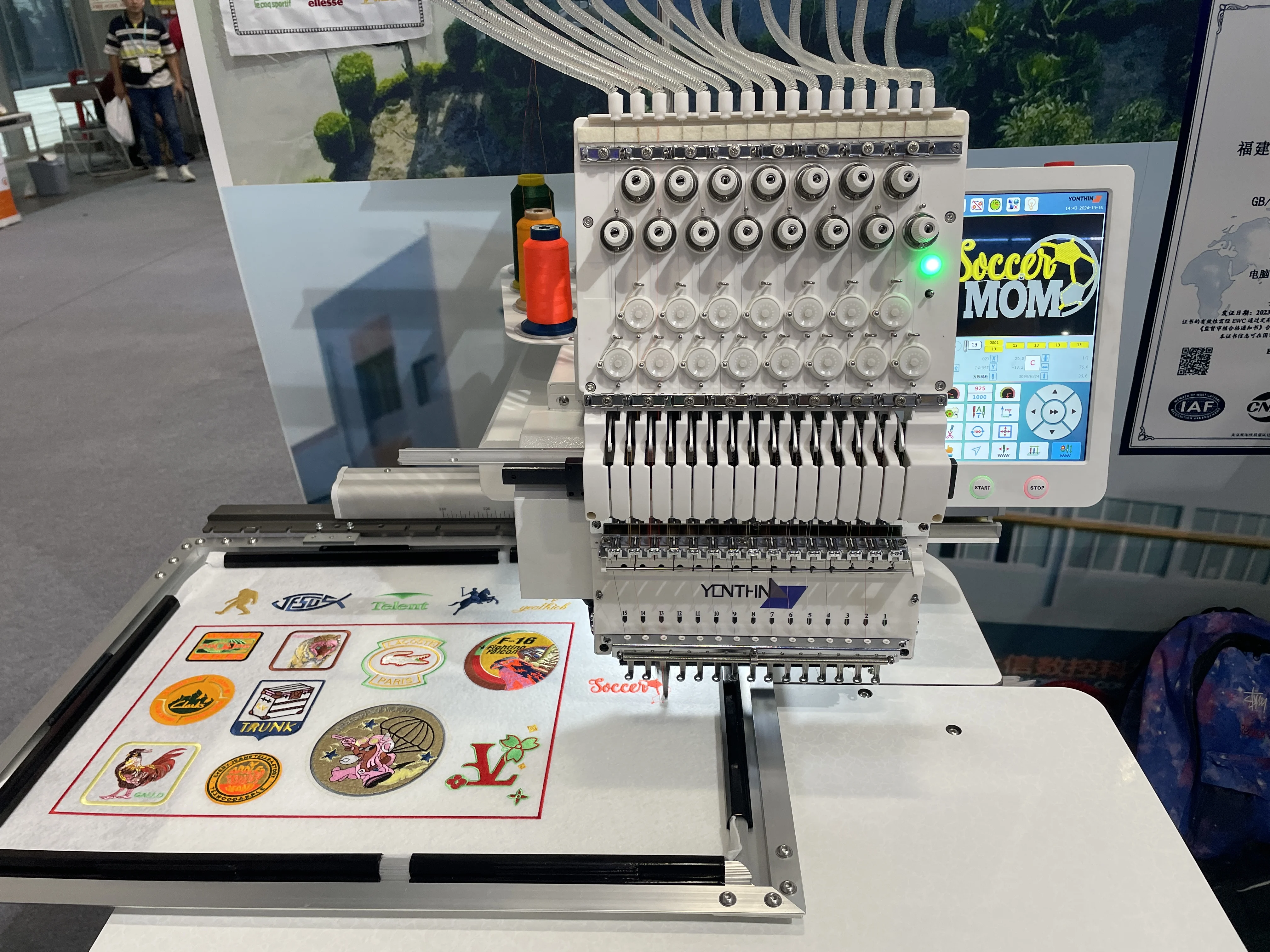 YONTHIN 1 Head Patches Custom Embroidery Machine Multi-needle Embroidery Machine Suitable for a Home-based Startup Business