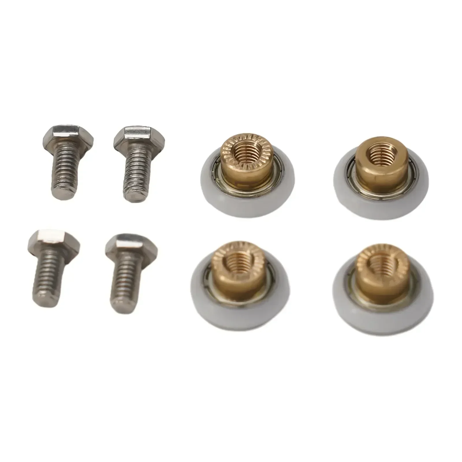 4Pcs Single Shower Door Rollers Room Pulley Bathroom Sliding Glass Door Wheels Nylon Copper Roller 20/23/25/27mm  Doors Hardware