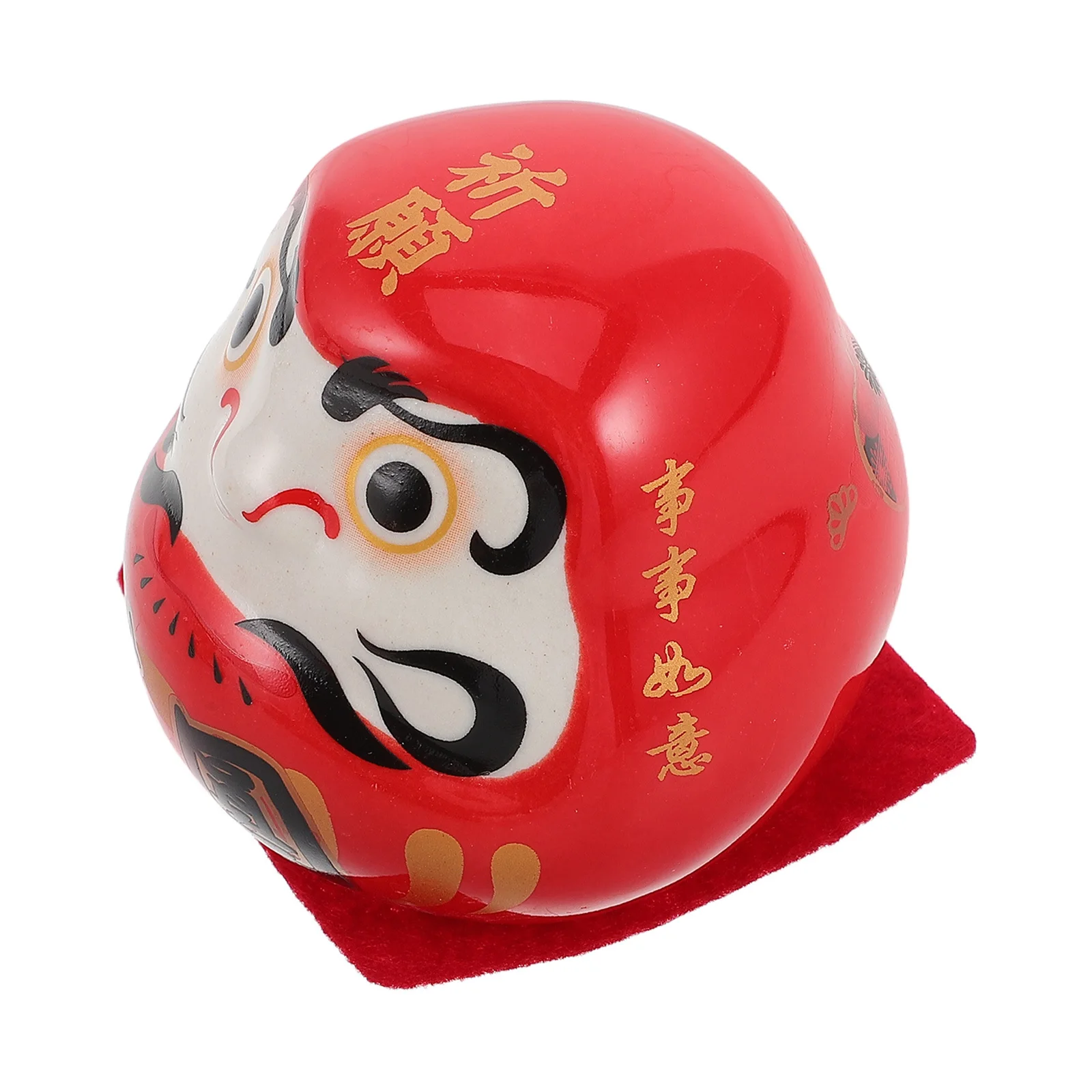 

Small Ceramic Red Egg Japanese Store Porcelain Ornament for Home Decor Car Interior Good Luck Japanese Restaurant Bonsai