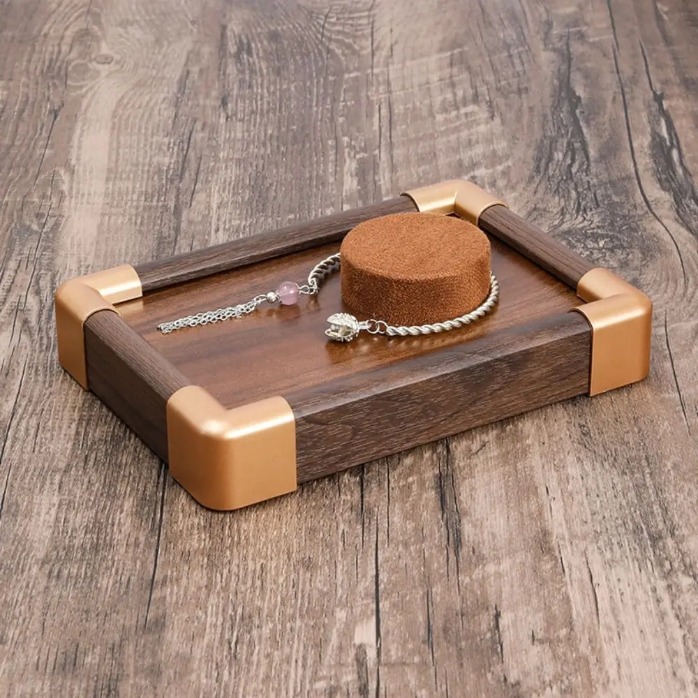 Walnut Wood Bracelet Tray Necklace Organizer Bracelet Display Rack Storage Case Ornaments Jewelry Display Stand Bracelet Holder
