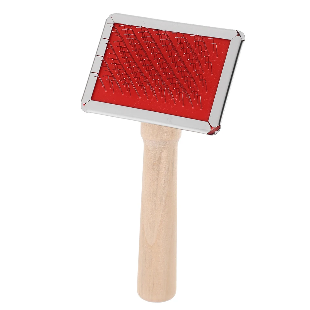 

Pet Grooming Comb Wooden Handle Dematting Tool for Dogs Cats Hair Removal Brush Slicker Shedding Control Long Coat Detangling