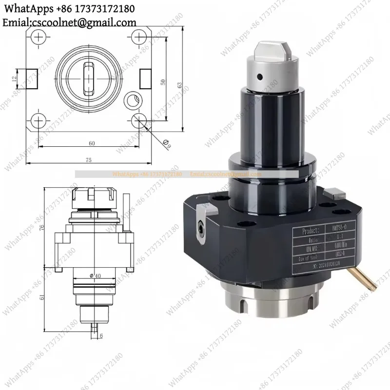 JS02 Power Head Tool Holder for Milling Machine 0° 90° Composite Type 40-85 Range Universal Fit