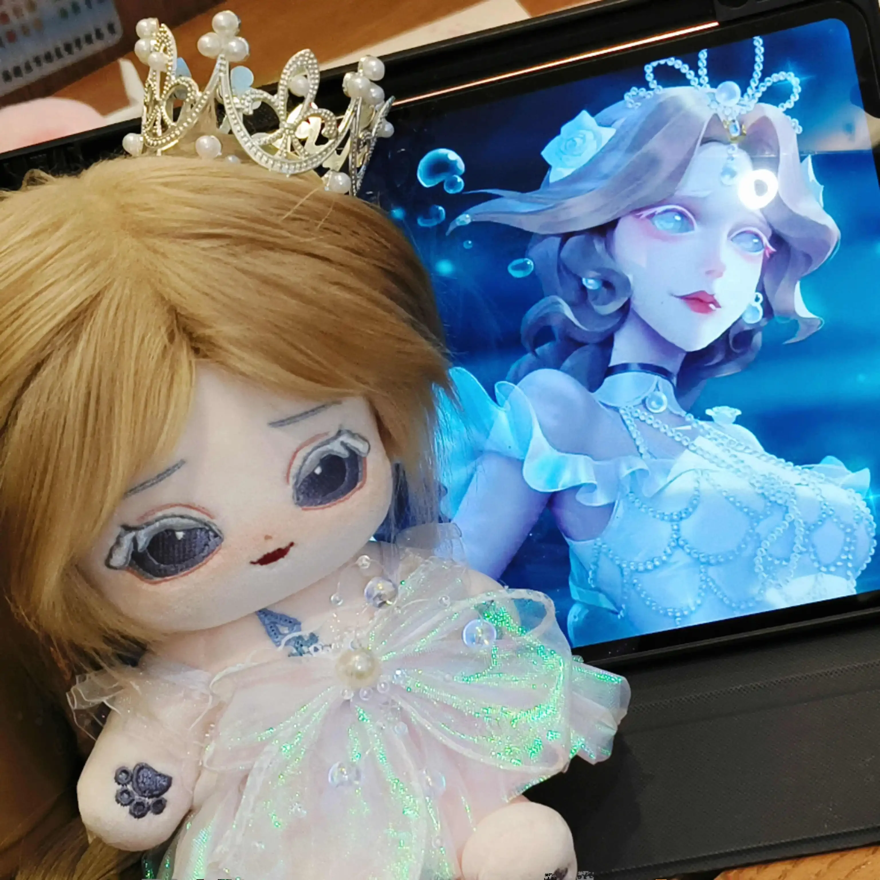 

20 см Identity V Naiad Grace плюшевая хлопковая кукла тело мультяшное платье плюшевая игрушка косплей фигурки фанатов рождественский подарок игра