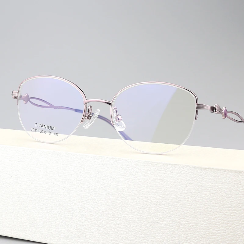 

Women Titanium Rhinestones Eyeglasses Frame Top Quality Lady Optical Myopia Spectacles Eyewear Female Glasses Frames