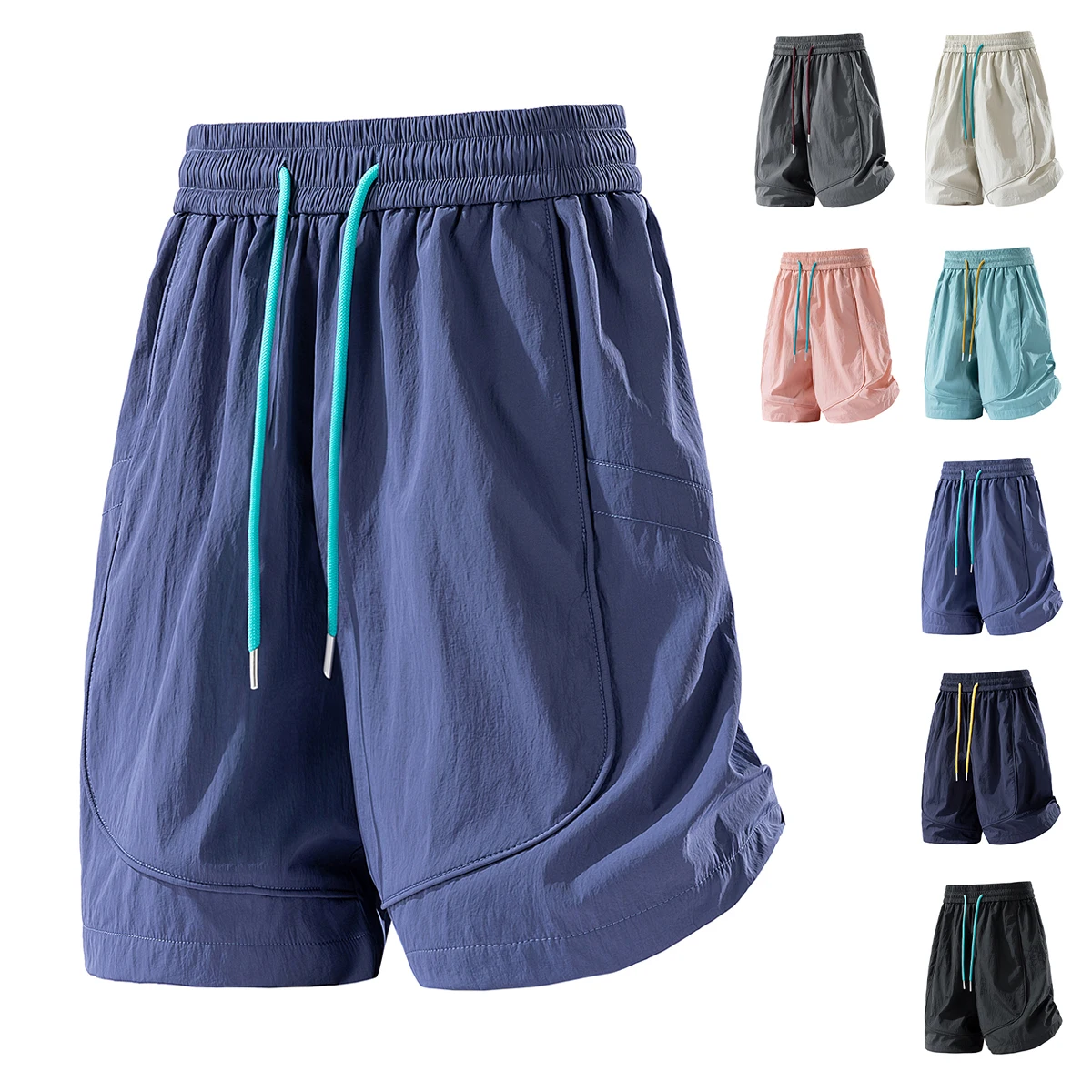 Pantalones Cortos de Verano para Hombre, Holgados, para Trabajo al Aire Libre, de Fibra de Poliamida, Joggers de Secado Rápido, Pantalones Cortos Deportivos, Bermuda, Pantalones Deportivos para Hombre
