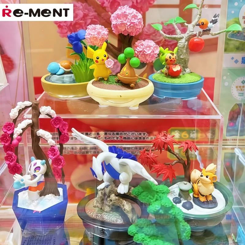 Re-Ment Pokemon Bonsai Collection 2 Little Four Seasons Story Vinyl Blind Box Toy Pokemon Figurine Ornaments Gifts For Fans