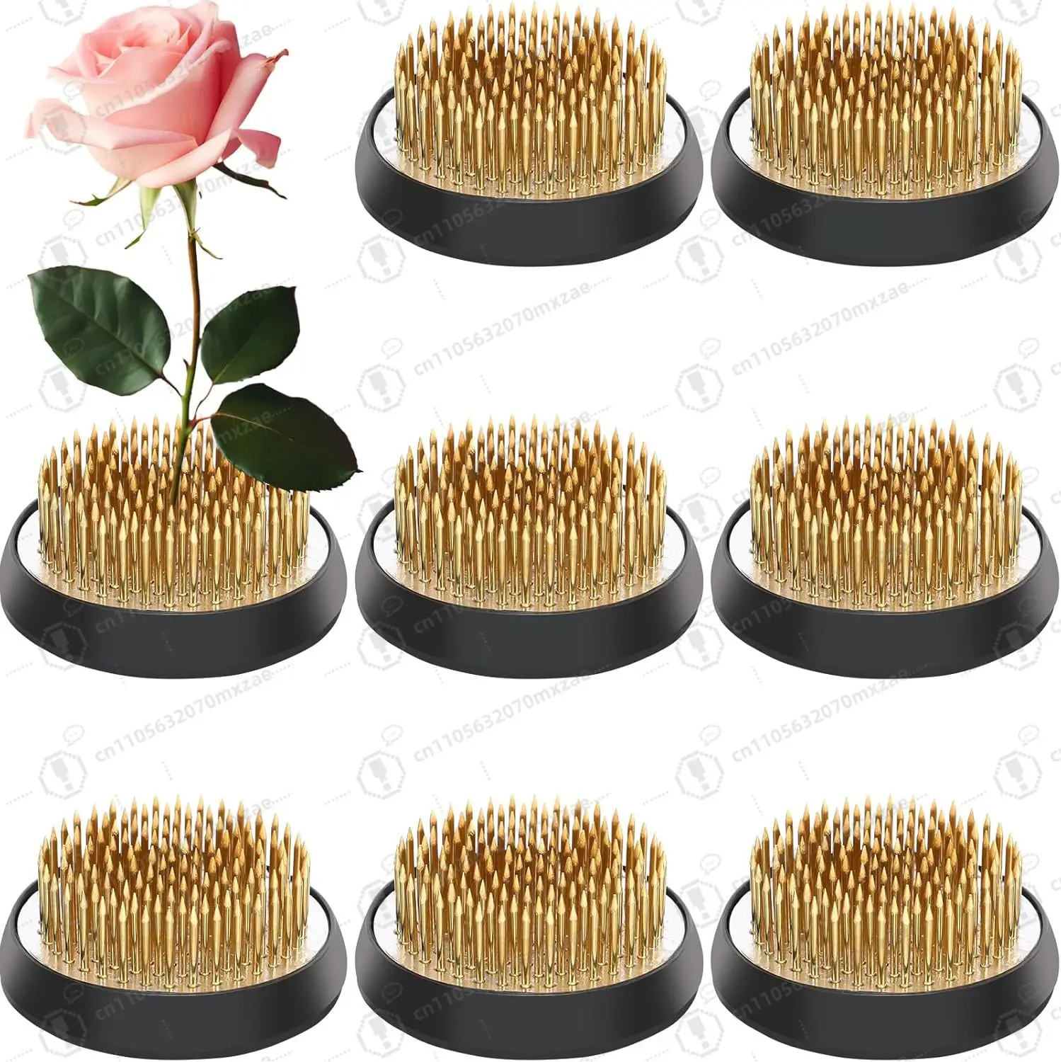 

Creative Flower Foundation: 8 Pcs Brass Floral Frogs, 1.57 & 2 Inch Round Fixing Tools for DIY Arrangements