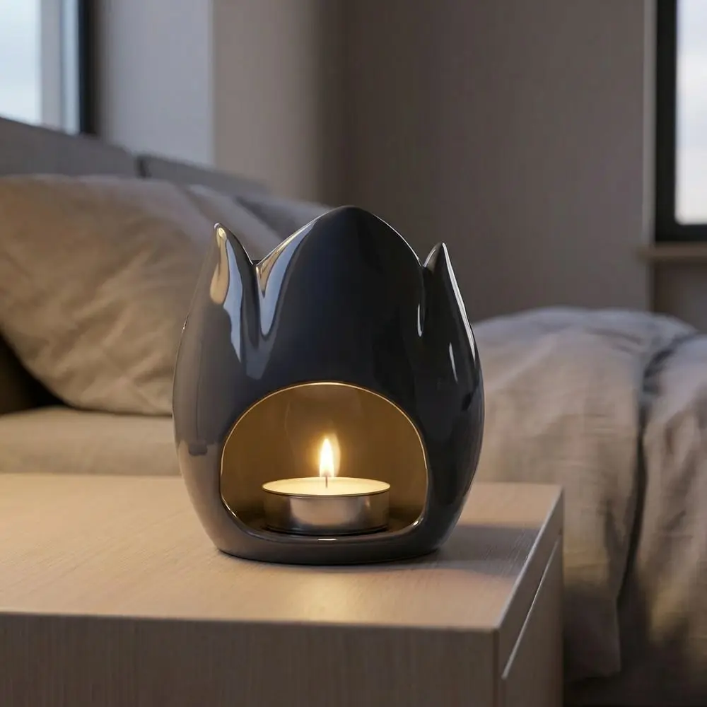 

Ceramic Incense Burner Cartoon Animal Heat-resistant Essential Oil Burner Hollow Out Candle Heating Holder Home Office Decor