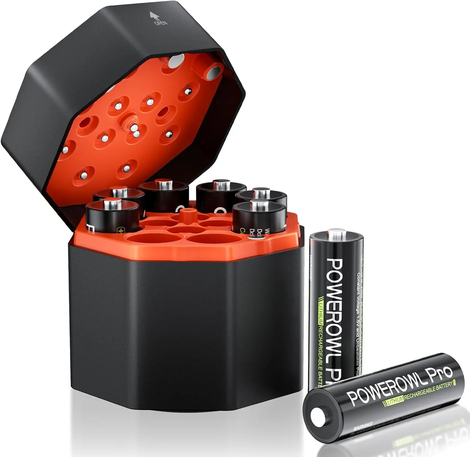 

Литиевые аккумуляторы AA 1.5В с зарядным устройством, 3600 мВт·ч, 8 штук в коробке для хранения, для камеры Blink