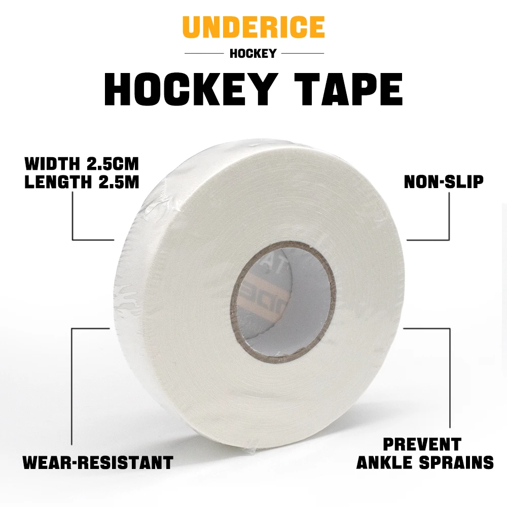 1/2pcs Hockey Tape 2.5cm 27 Yard Ice Hockey Stick Tape Self-Adhesive Badminton Handle Hockey Grip Tape Anti-slip Sport Accessory
