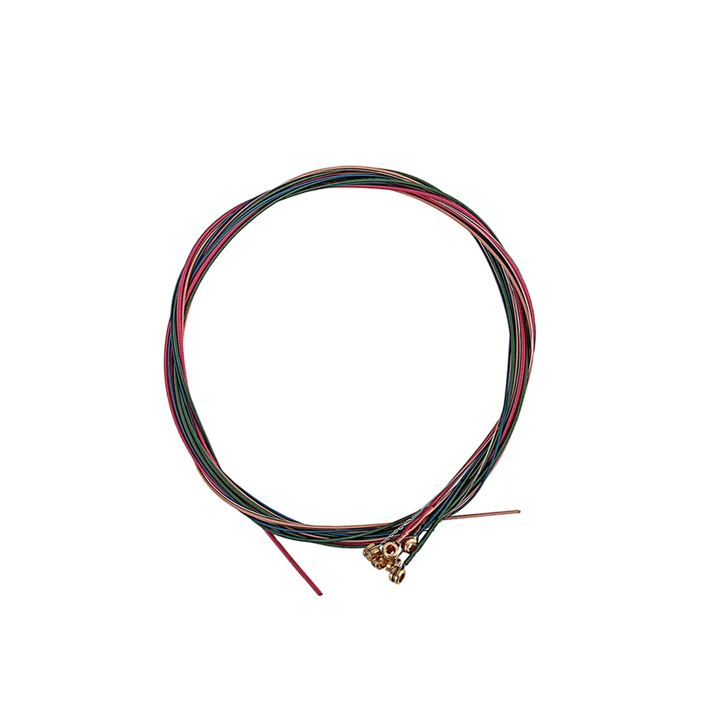 

6 Pcs Guitar Bass Accessories Acoustic Colorful Parts Instrument String Long Lifespan Stable Vibration Sustained