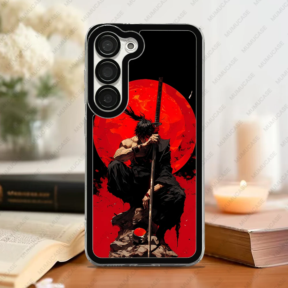 Phone Case For Samsung Galaxy S20 S21 S22 S23 S24 FE Plus Ultra A54 A53 A52 A34 5G TPU Soft Cover Japanese Ninja