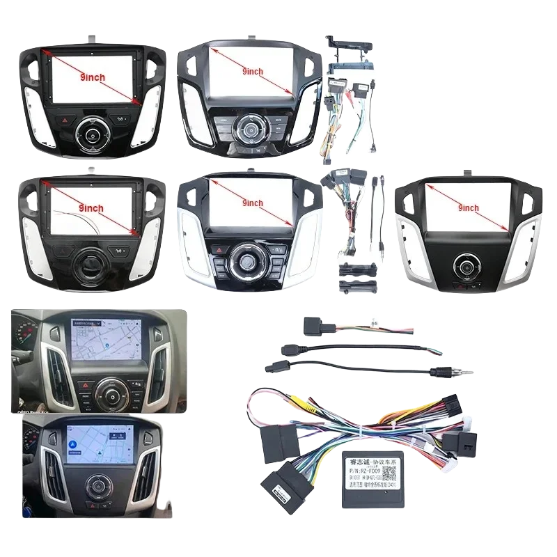 

Для FORD 2012-2017 Focus Real key 9 дюймов автомобильный радиоприемник Android стерео аудио экран мультимедийный видеоплеер навигационные кабели жгут проводов