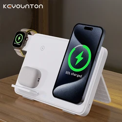 Foldable Wireless Charger Stand for Samsung Galaxy Z Fold 5 4 3 S23 Ultra 15W Fast Charger Dock Station for Galaxy Watch 6 Buds2