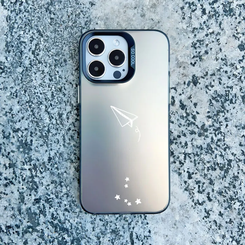 Flugzeug-Handyhülle mit Herz-Paar-Motiv für Apple iPhone 17 16 15 13 12 11 Pro Max Mini 14 Pro Max Plus – Stoßfeste Laser-Cover – Detail 6