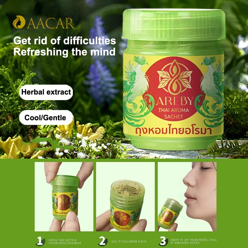 

1Pcs THAILAND Herbal Inhalant Inhaler Thai Traditional Nose Flow Carsick Refreshing Refreshing Essences