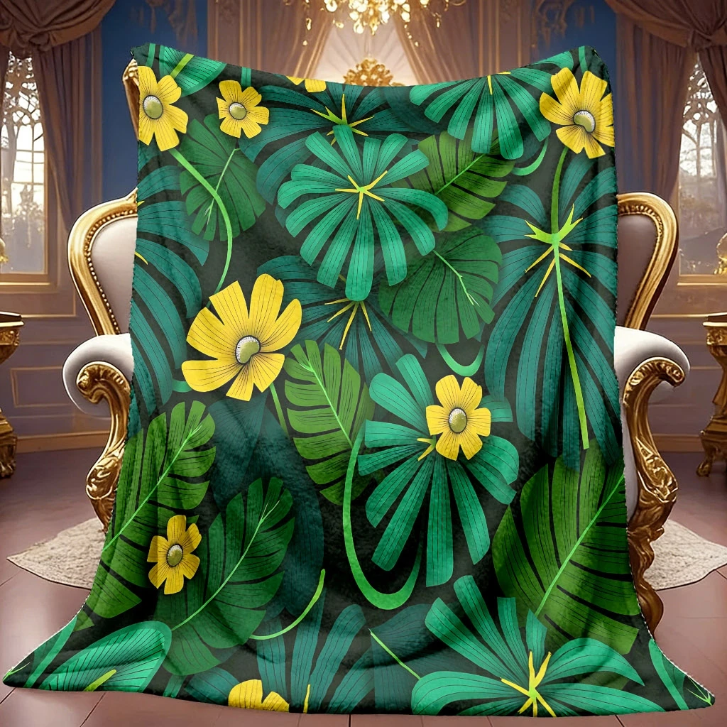 Festive Sculpted Art Motif Soft Throw Versatile Home Accent For Coffee Shop Office Supermarket Store Display