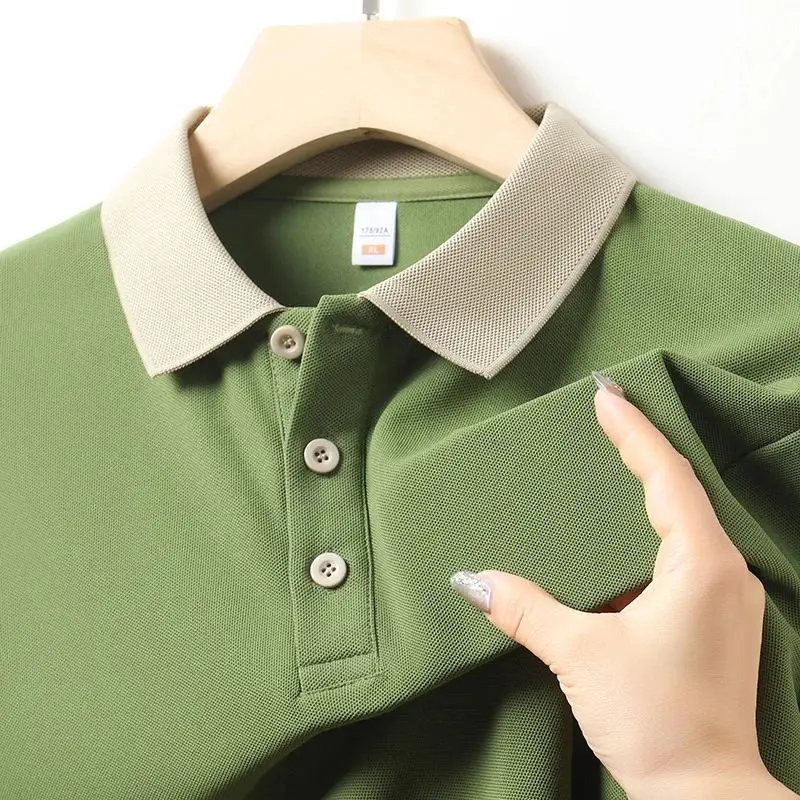 High Quality Summer Short Sleeve T-Shirt for Men Business CleanFit Style Citywalk Cool Sensation Three Acetate Fiber