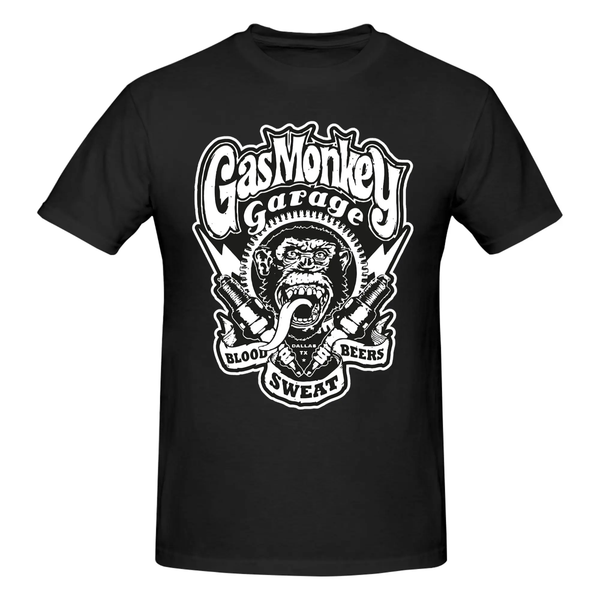 1 Piece Dallas’ Iconic Novelty 100% Cotton T-Shirt Monkey Garage Tees Tops For Men