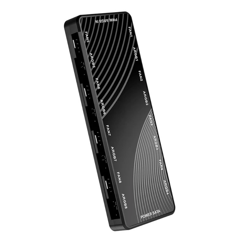 M17B 4Pin RGB 5V 3Pin ARGB PWM Hub Splitter 8 พอร์ตพัดลม Splitter Controller 8 แฟนอะแดปเตอร์สำหรับ PC เมนบอร์ดพัดลม