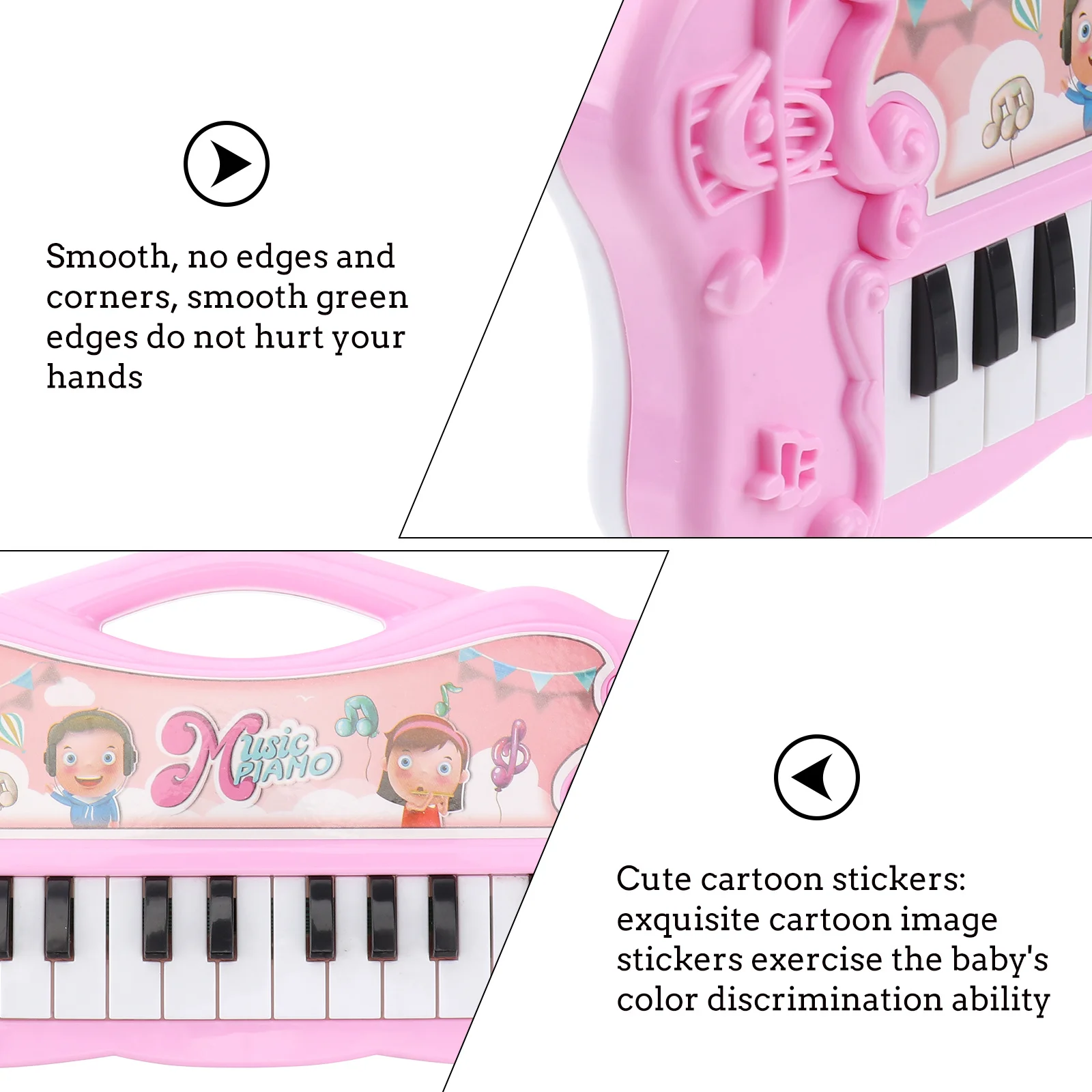 1 pçs instrumento musical de teclado de órgão para crianças educação precoce e desenvolvimento cerebral brinquedo musical infantil rosa