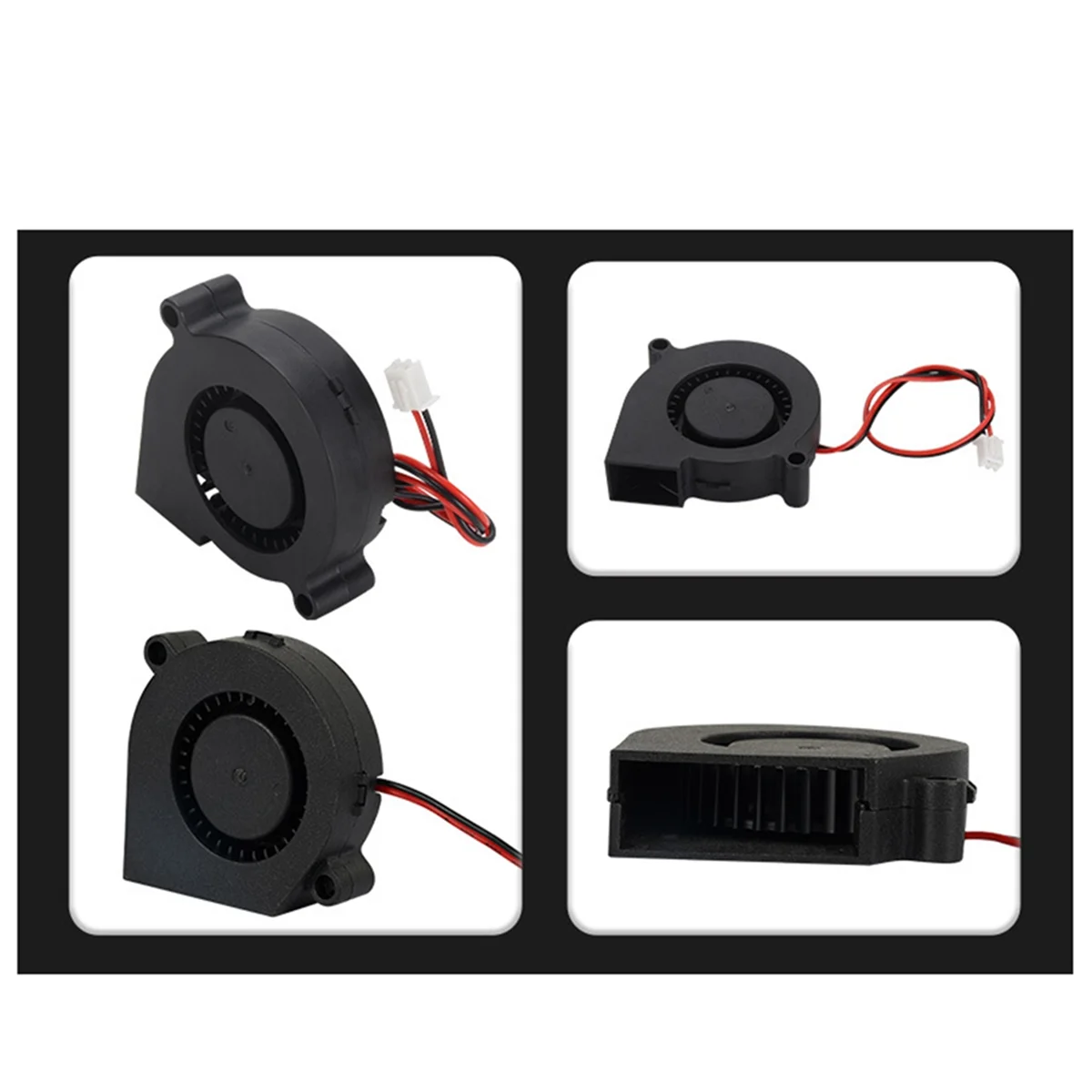 Verbesserter 3D-Drucker-Lüfter 12 V, 5015 Turbogebläse, 2-poliger Anschluss
