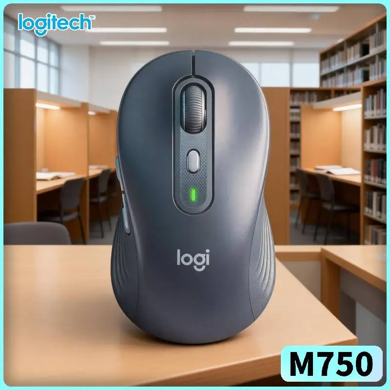 

Беспроводная мышь Logitech M750, технология беспроводной связи 2,4 ГГц, бесшумные клики, надежна для повседневного использования, совместима с M650/G304/M220/M185/M280