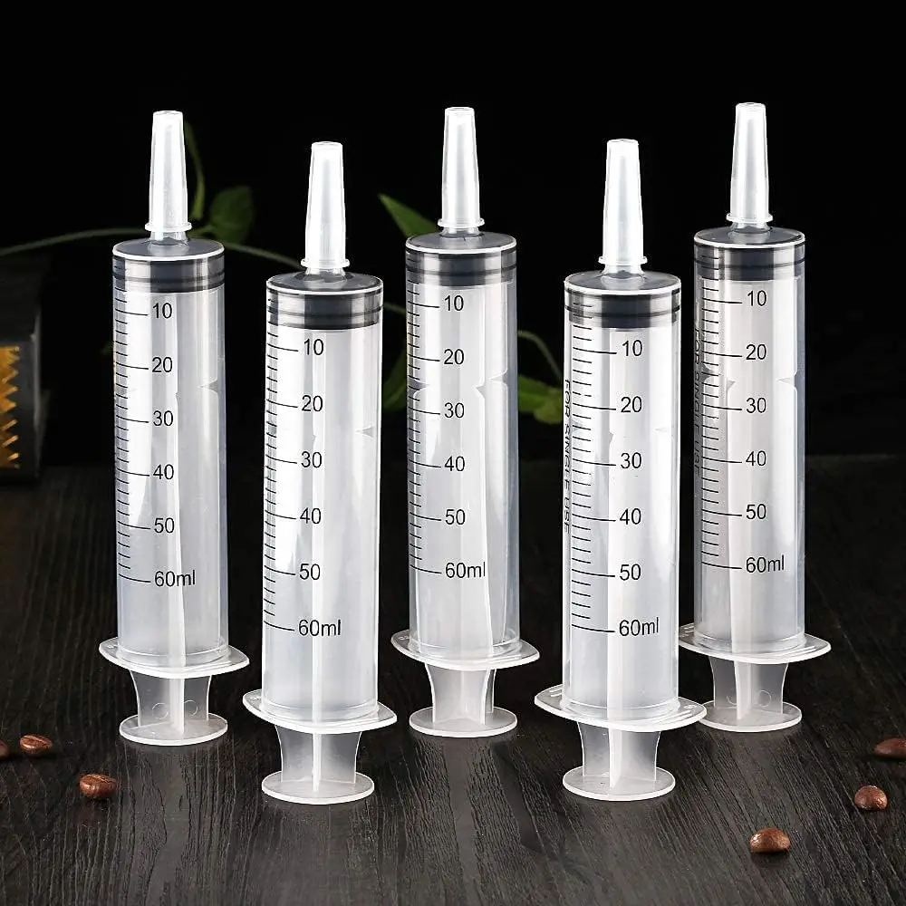 20 Stück/8 Stück/1 Stück 60-ml-Spritze, Kunststoffspritze, Fütterungsspritze für Haustiere mit Deckel, Messspritze für Labor, Dosierung, Bewässerung – Detail 7