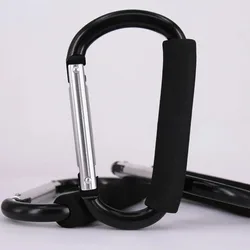 Ultra Big Size Carabiner Large D Button Sponge Handle Buckle D-Ring Shape Aluminum Alloy Sponge Shopping Hook Random Color