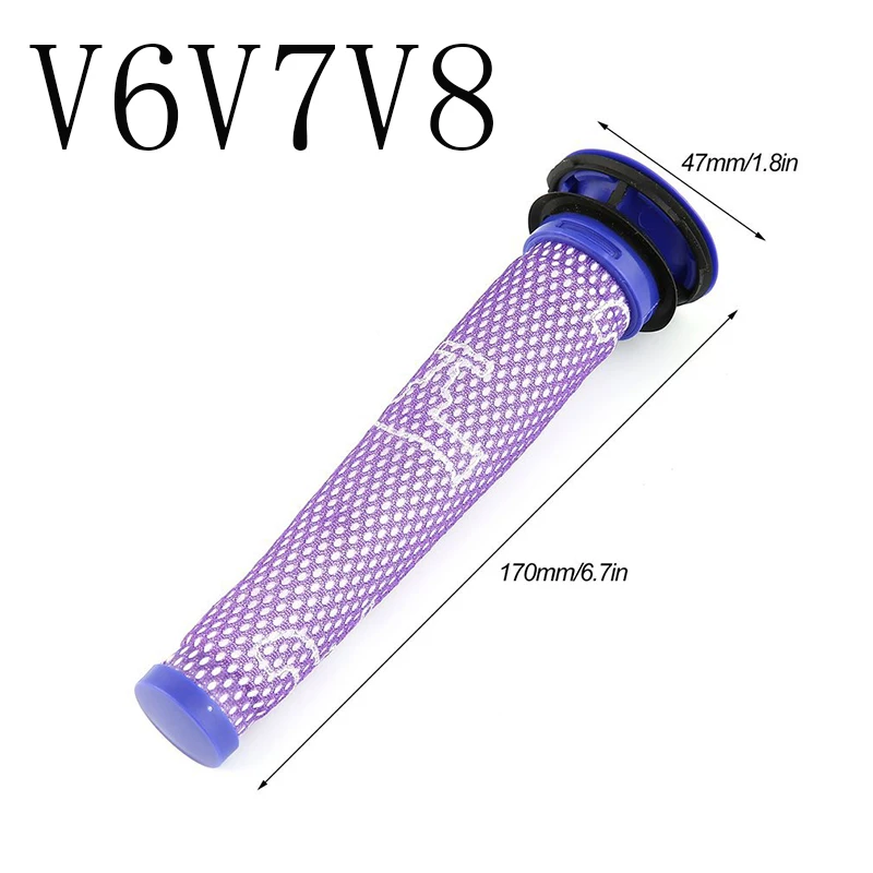 สำหรับ Dyson V6 V7 V8 V10slim V11 V12 V15เครื่องดูดฝุ่นแบบมือจับอุปกรณ์เสริมล้างทำความสะอาดได้ HEPA ตัวกรองลูกกลิ้งเปลี่ยนหัวแปรง