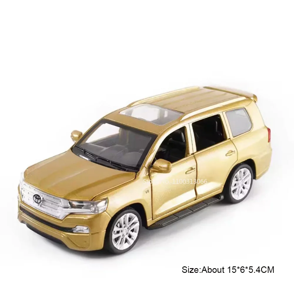 1:32 coches de aleación Prado Land Cruiser, modelo de juguete, rueda extraíble, puertas de vehículos todoterreno en miniatura, SUV abiertos para niños, los mejores regalos