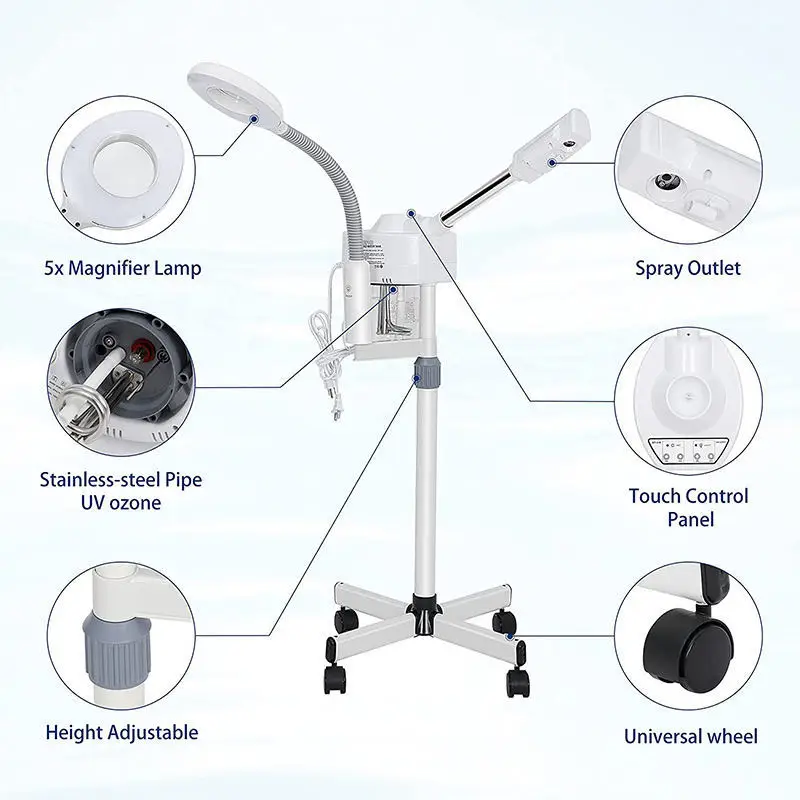 !@Horizon F202512016 New Model Single Hot Spray Facial Steamer Moisturizing Beauty Salon Mist Sprayer EU/US/UK Plug