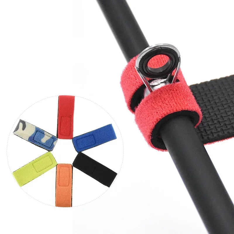 Fishing Rod Strap Holder Paste Buckle Straps High Elastic Belt Rod Fastener Ties Tackle Elastic Wrap Band Fishing Accessories