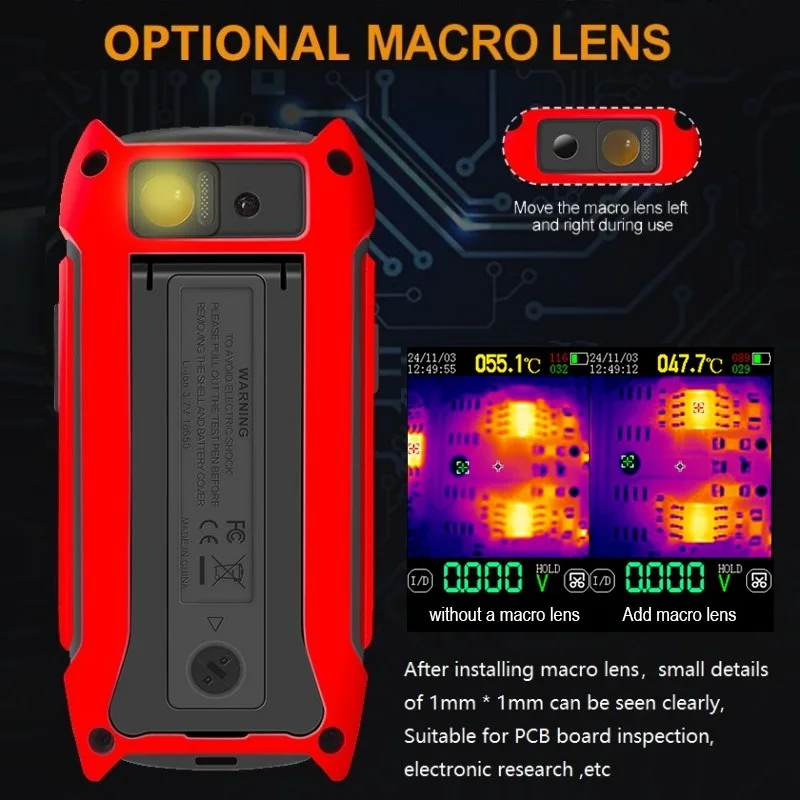 TOOLTOP ET14S 2,8 inch warmtebeeldcamera AC/DC stroom spanning multimeter ISR 240x240 IR camera pijpleiding verwarming elektronisch inspecteren