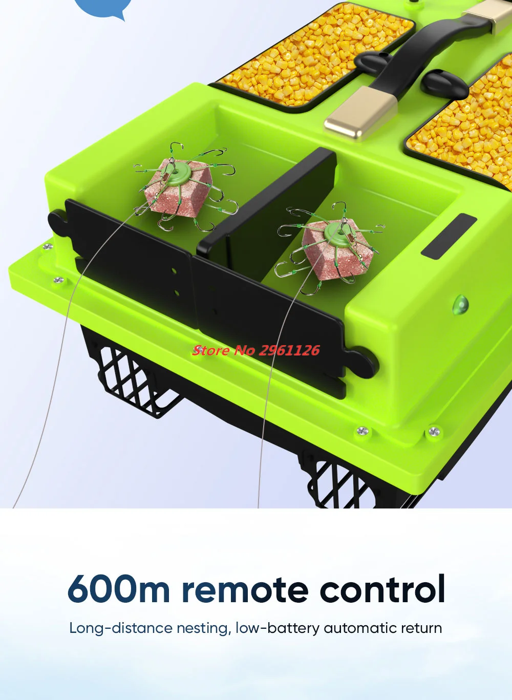 

Радиоуправляемая рыболовная лодка для прикормки с GPS, 99 точками GPS-позиционирования, 4 бункера, ночной подсветкой, грузоподъемностью 3 кг, круиз-контролем и дистанционным управлением