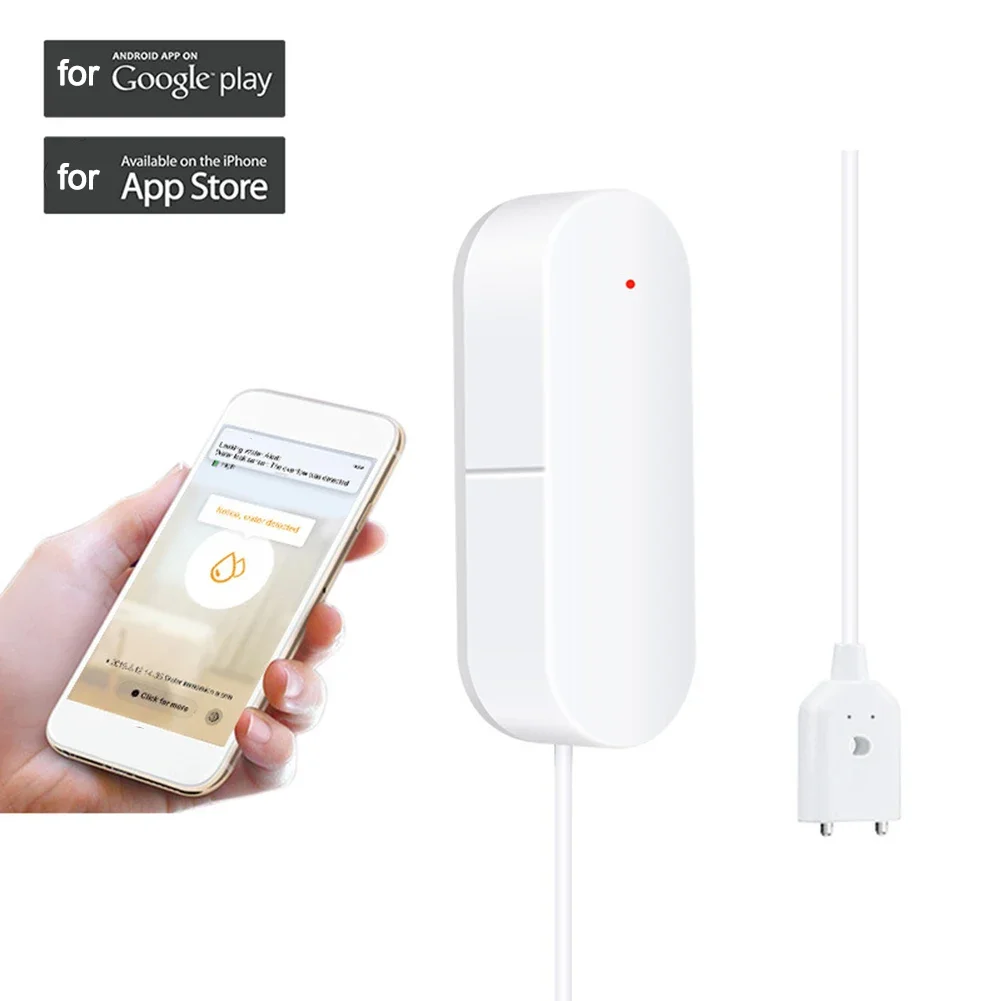 

For Tuya Smart For WiFi Water Leak Detector Household Water Flood Sensor For Kitchens Bathrooms Pools Water Leak Detector