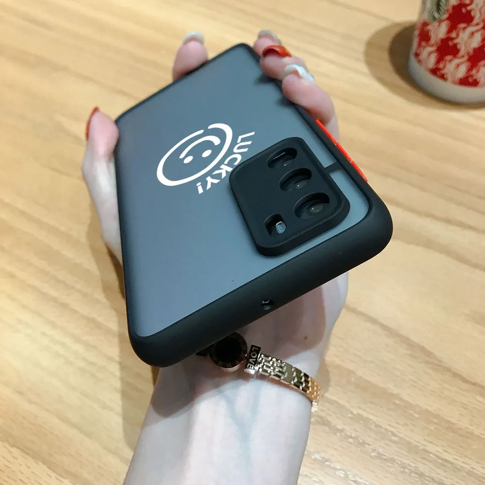 حافظة لهاتف سامسونج A16 S25 Ultra S24 S10 S20 S21 S22 S23 fe نوت 20 OK رجل ناعم وجه محظوظ ماتي متجمد غطاء شفاف #4