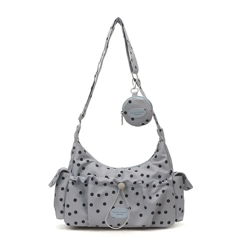 Korean-style polka dot handbag for women2026New niche design sweet girl style shoulder bag, versatile crossbody bag for commutin