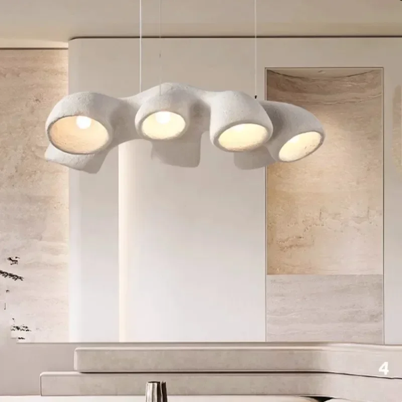 Lustre minimalista designer nórdico, luzes criativas personalizadas, estilo Wabi-sabi, sala de estar e quarto, balcão de jantar