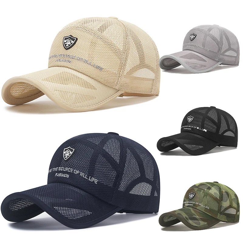 

Summer Baseball Cap Mesh Quick Dry Caps for Men Women Sun Hat Adjustable Fashion Casual Breathable Hats Outdoor Caps Wholesale