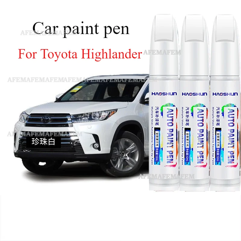 For Toyota Highlander Refinish Pen Platinum Pearl White Car Paint Scratch For Toyota Highlander Dazzling Crystal Black Spot Pen