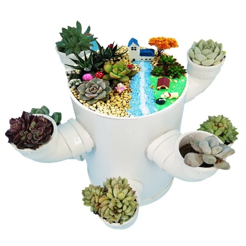 

Balcony Vegetable Planting Artifact Pipe Water Pipe Flowerpot Water Pipe Creative PVC Water Pipe Creative Flowerpot